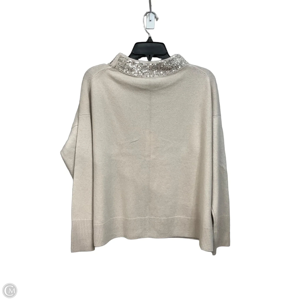 Top Long Sleeve By Black Label In Silver & Tan, Size: M