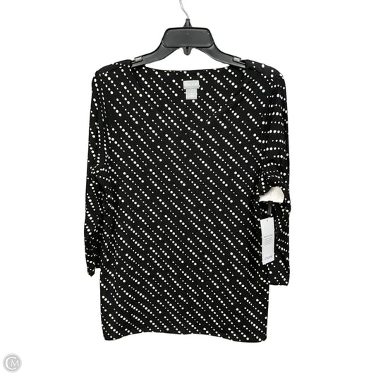 Top 3/4 Sleeve By Chicos In Polkadot Pattern, Size: M