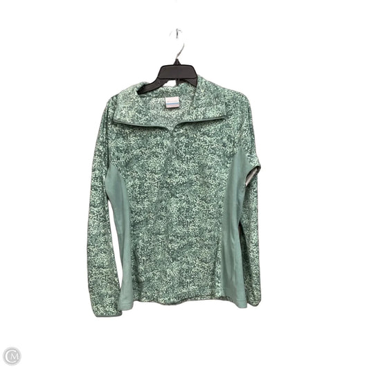Athletic Top Long Sleeve Collar By Columbia In Green, Size: Xl