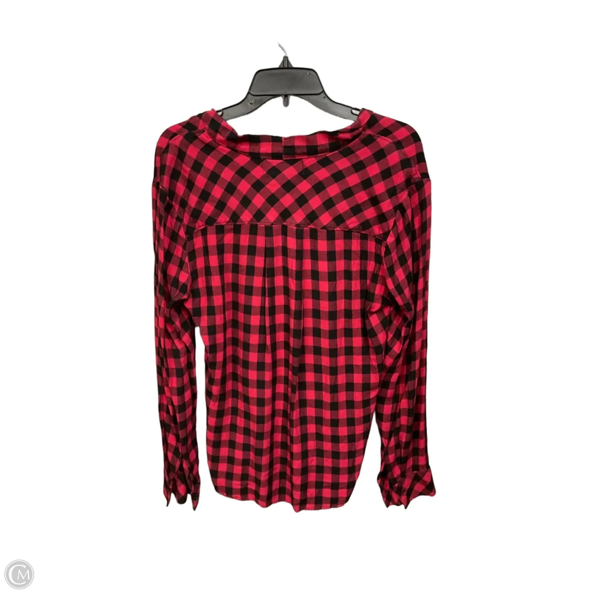 Top Long Sleeve By Cloth & Stone In Plaid Pattern, Size: M
