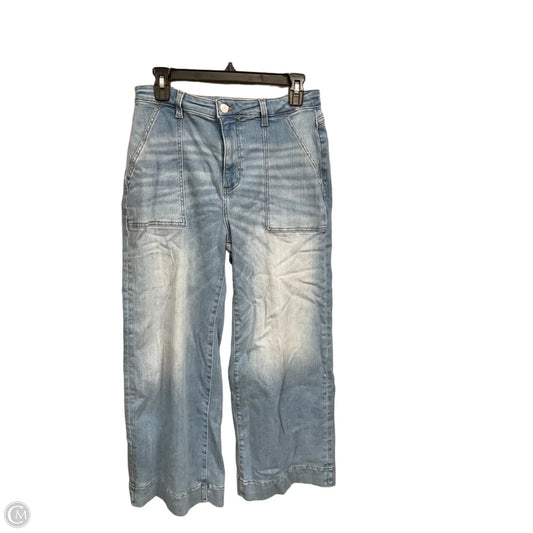 Jeans Wide Leg By Guess In Blue Denim, Size: 10