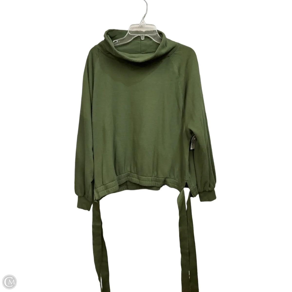 Sweatshirt Collar By Loft In Green, Size: L