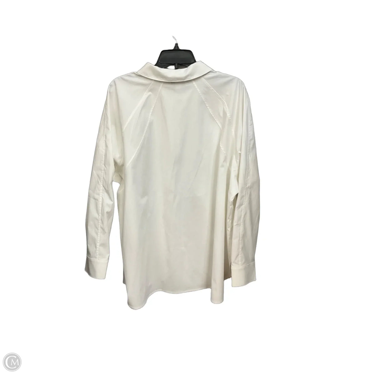 Blouse Long Sleeve By Athleta In White, Size: 2x