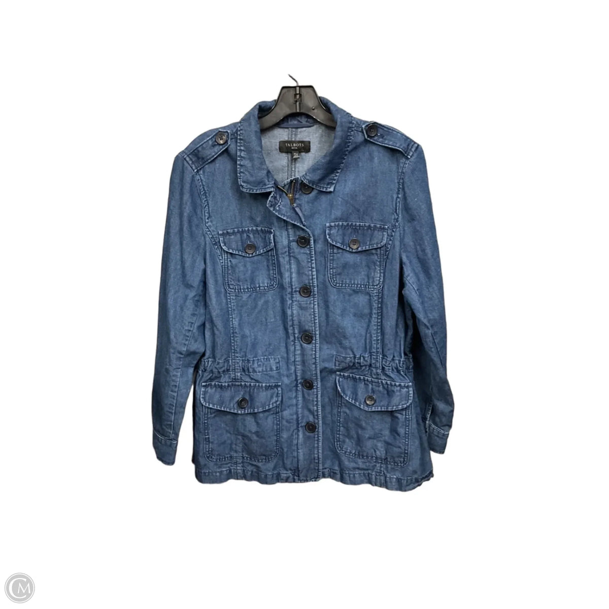 Jacket Denim By Talbots In Blue Denim, Size: Xl