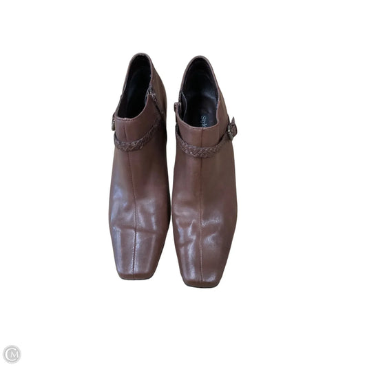 Boots Ankle Heels By Style And Company In Brown, Size: 8
