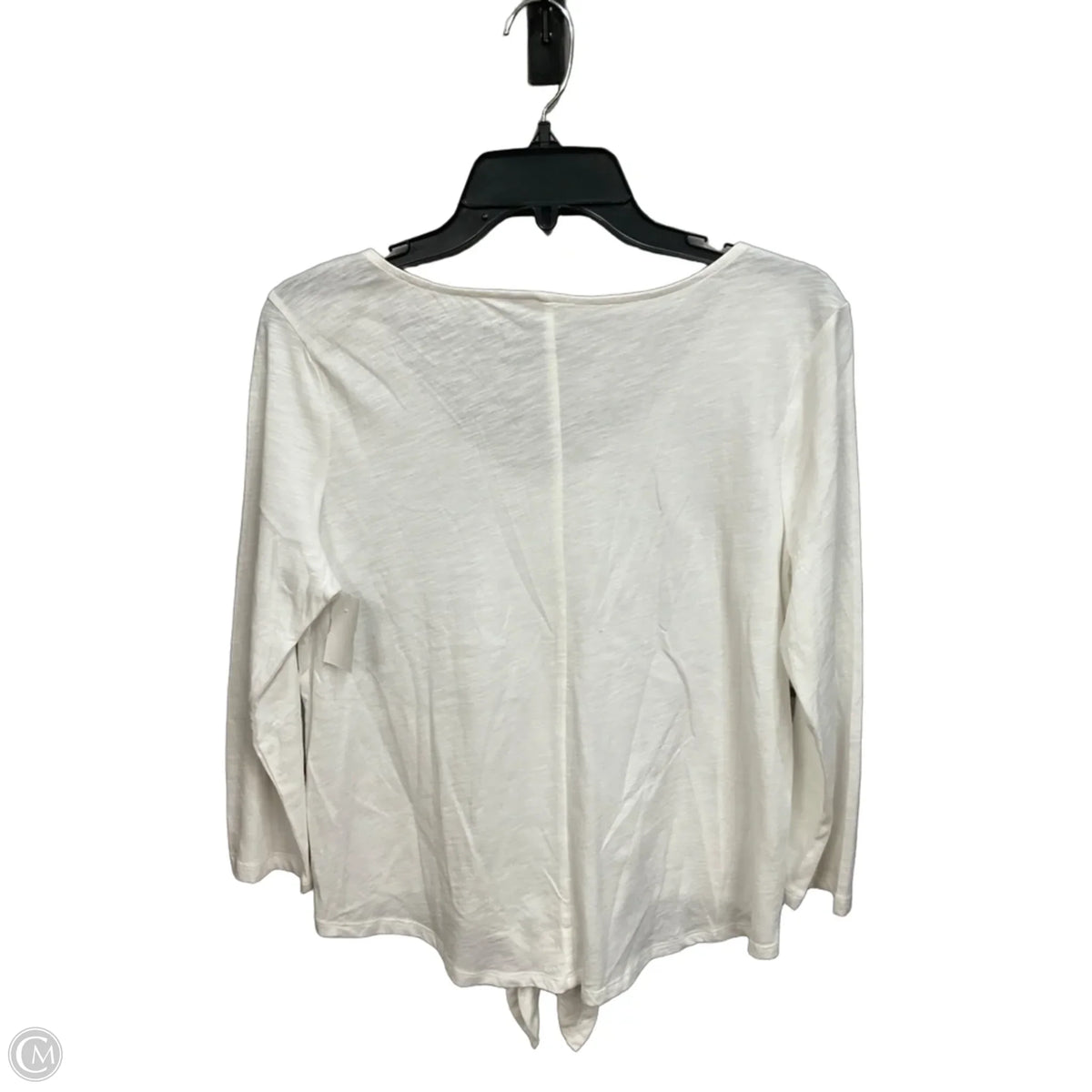 Top Long Sleeve By Loft In White, Size: M