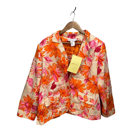 Blazer By Susan Graver In Orange, Size: 1x