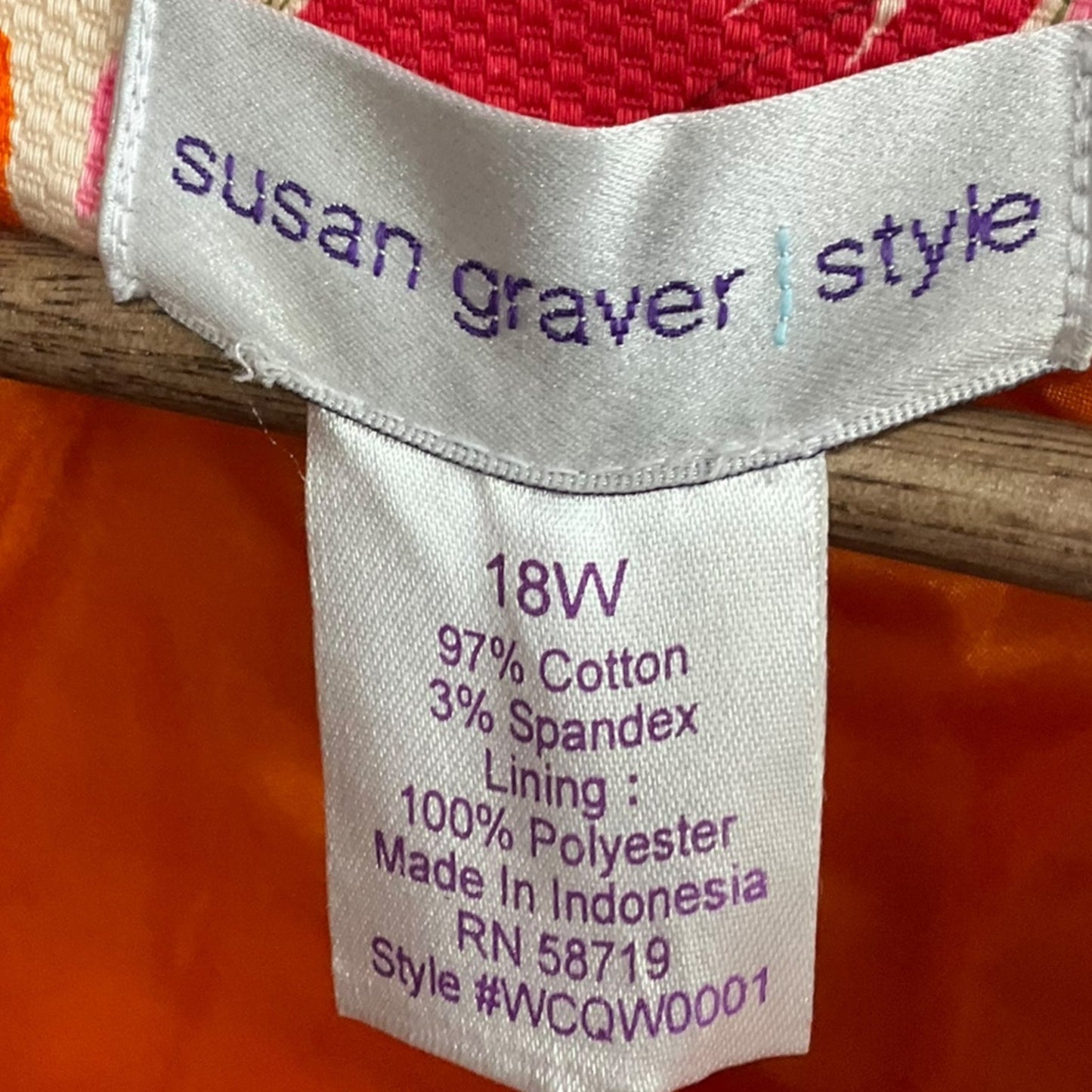 Blazer By Susan Graver In Orange, Size: 1x