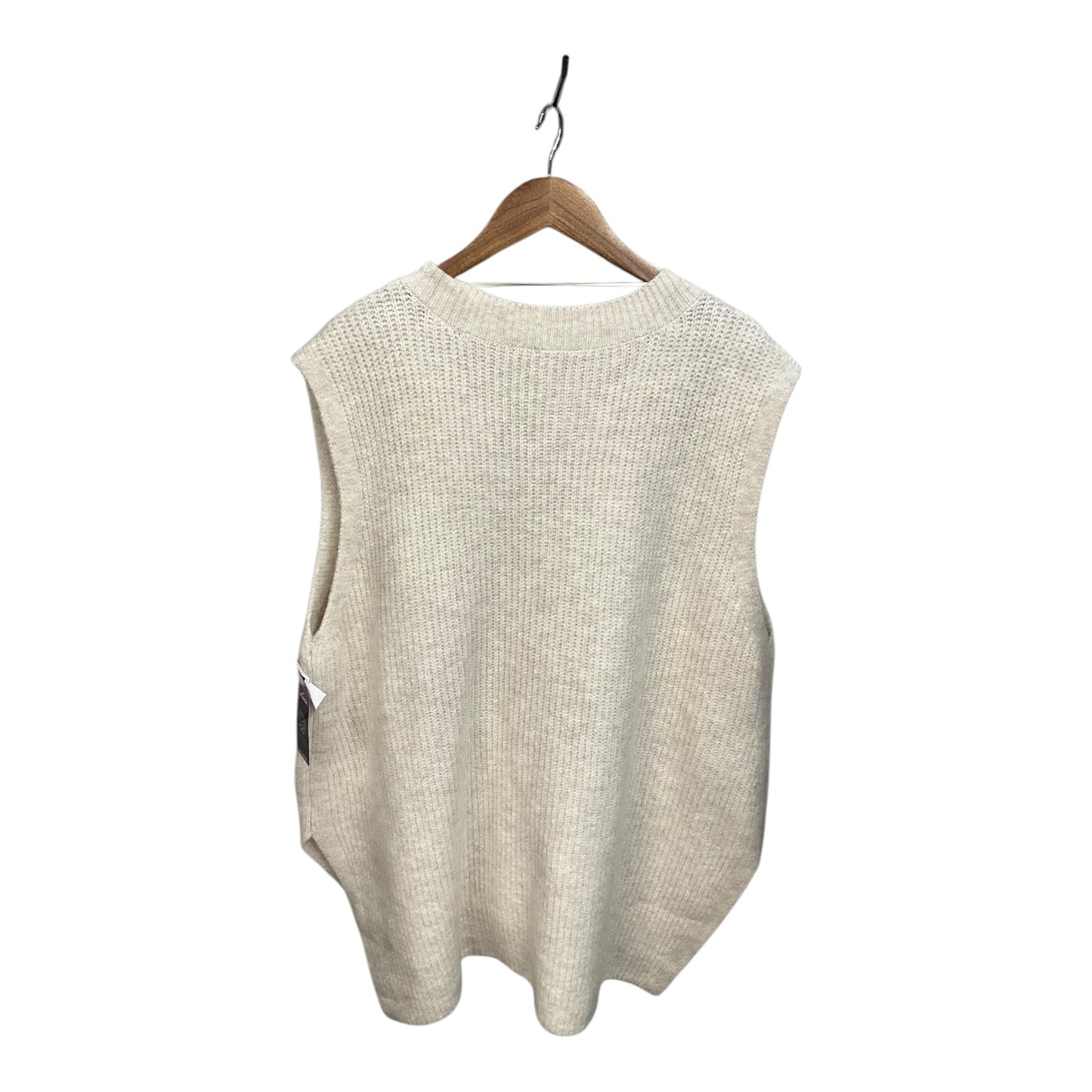 Vest Sweater By Vince Camuto In Beige, Size: Xxl