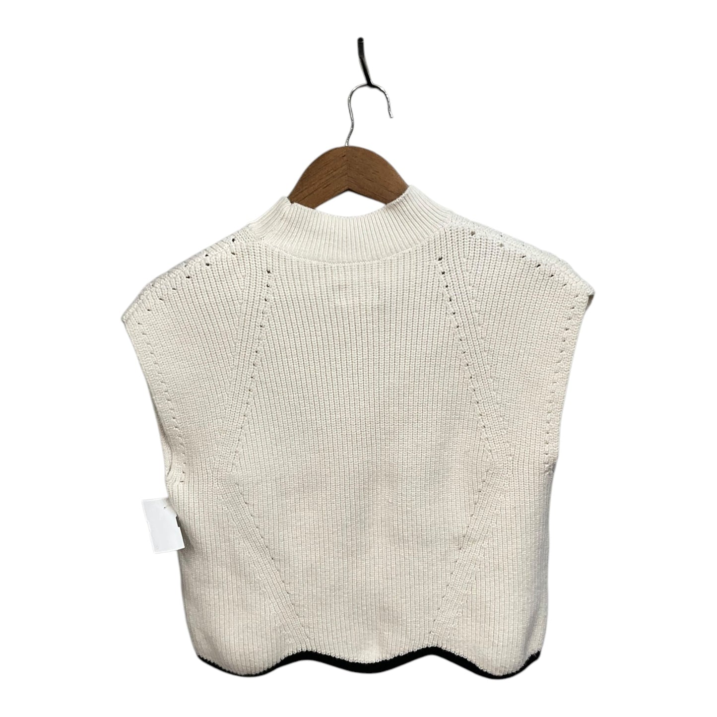 Vest Sweater By Maeve In Ivory, Size: M