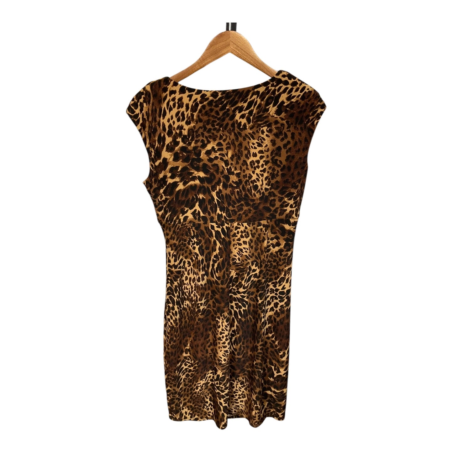 Dress Casual Midi By Lauren By Ralph Lauren In Animal Print, Size: L