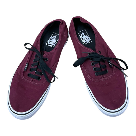 Shoes Sneakers By Vans In Maroon, Size: 10