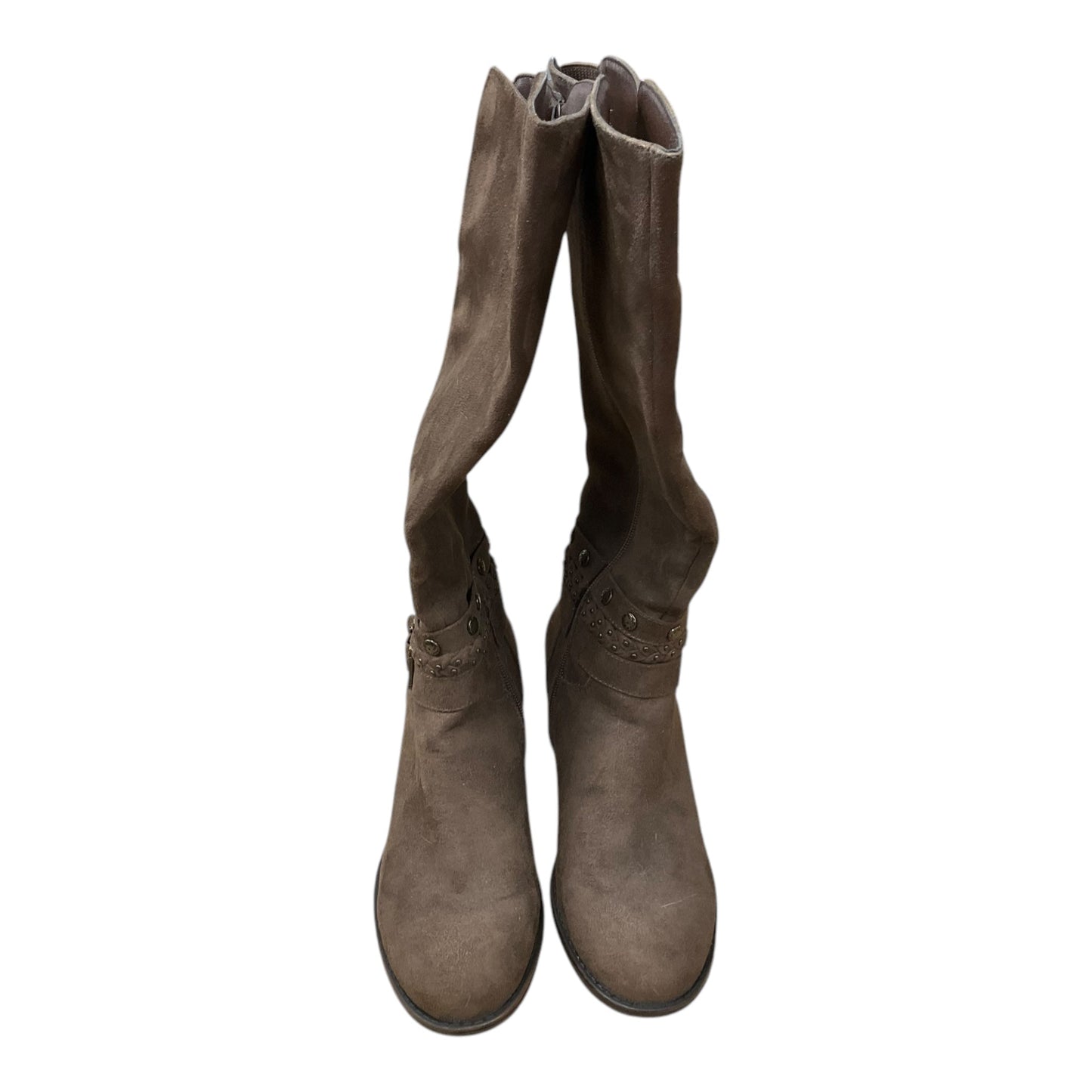 Boots Mid-calf Heels By White Mountain In Brown, Size: 7.5