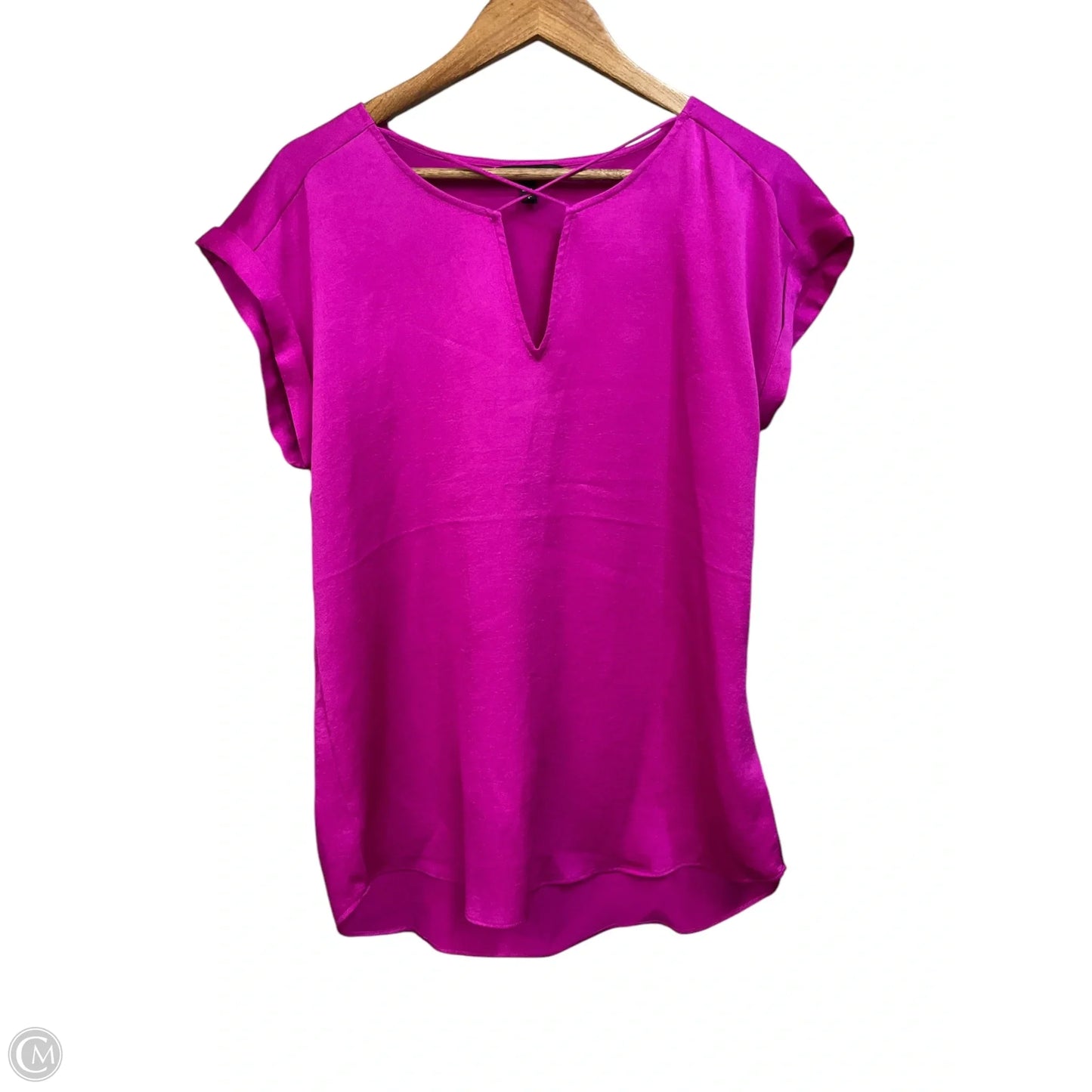 Top Short Sleeve By Express In Purple, Size: L