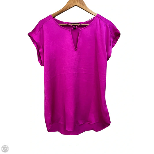 Top Short Sleeve By Express In Purple, Size: L
