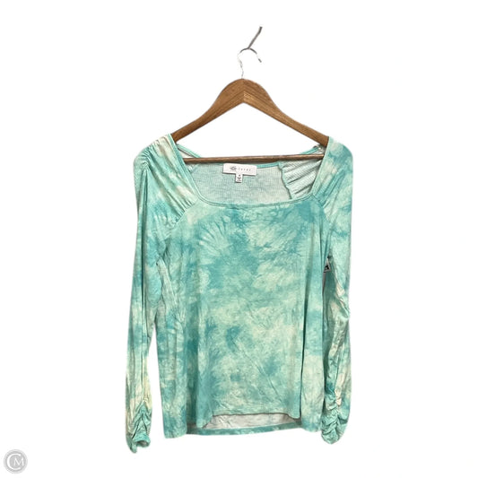Top Long Sleeve By Fever In Aqua, Size: M