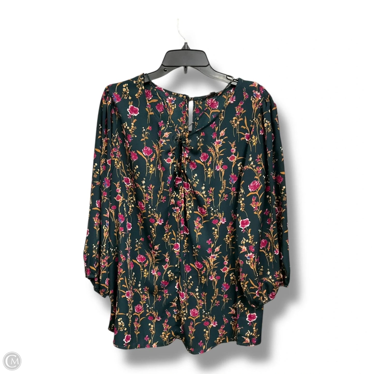 Blouse 3/4 Sleeve By Papermoon In Floral Print, Size: 2x