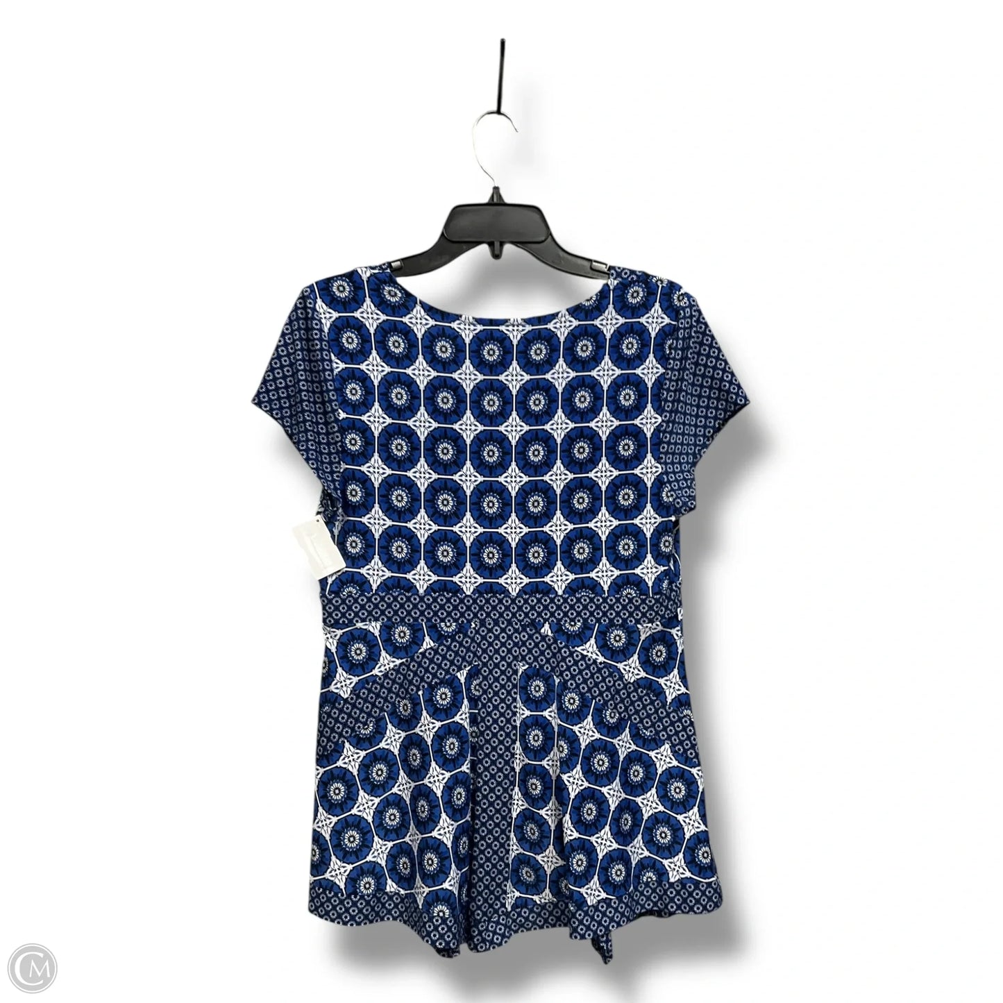 Top Sleeveless By Inc In Blue & White, Size: L