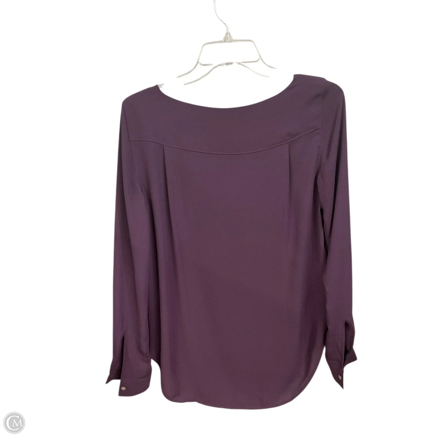 Blouse Long Sleeve By Loft In Purple, Size: Xs