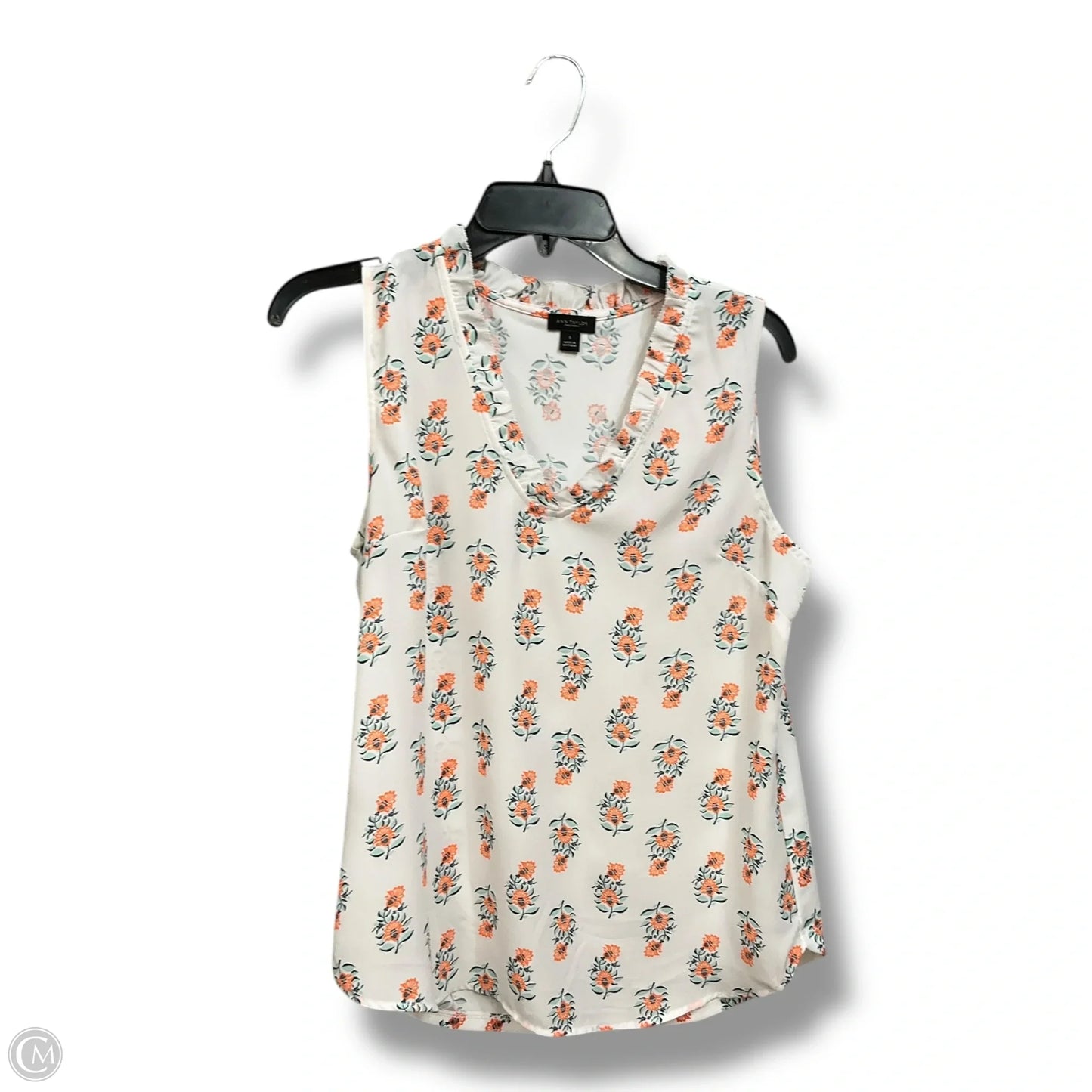 Top Sleeveless By Ann Taylor In Floral Print, Size: S