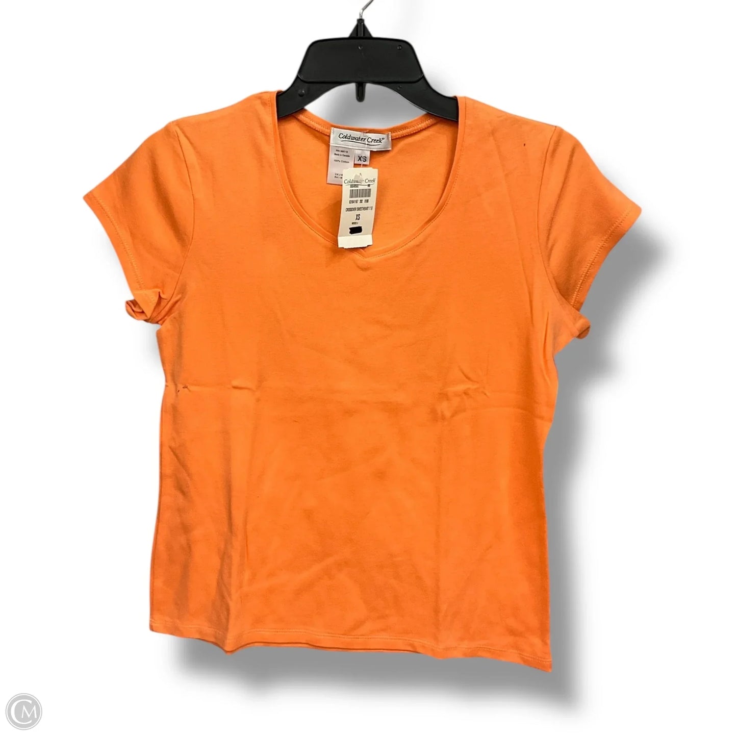 Top Short Sleeve Basic By Coldwater Creek In Orange, Size: Xs
