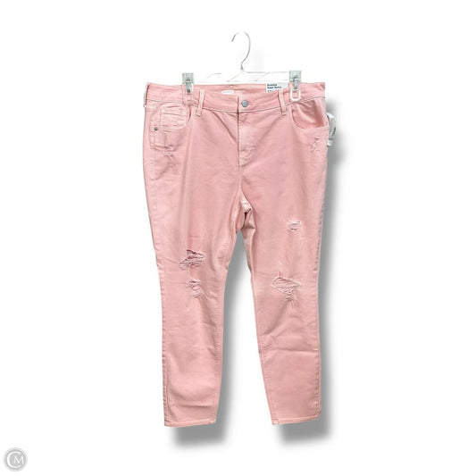Jeans Skinny By Old Navy In Pink Denim, Size: 18