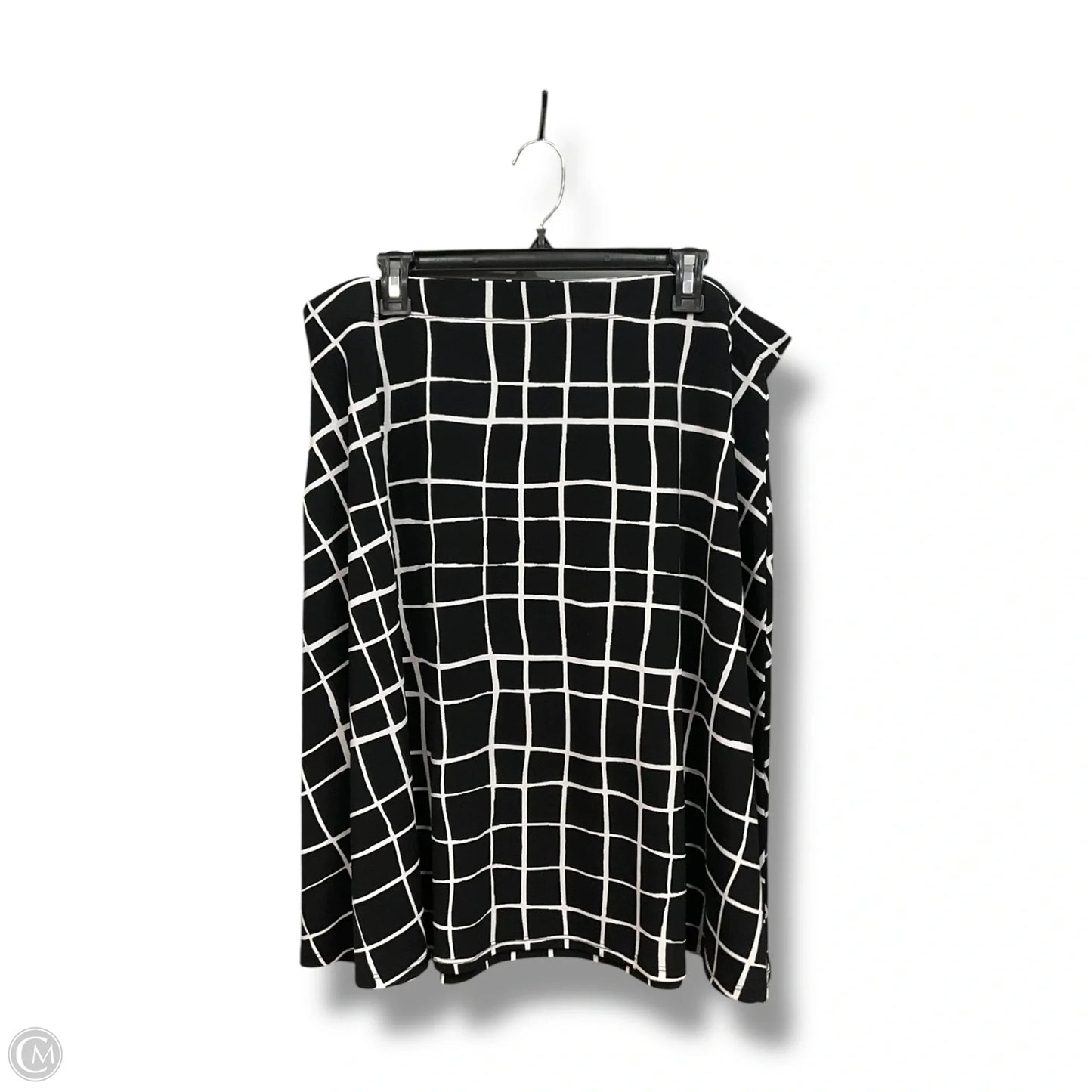 Skirt Midi By Chicos In Black & White, Size: Xl
