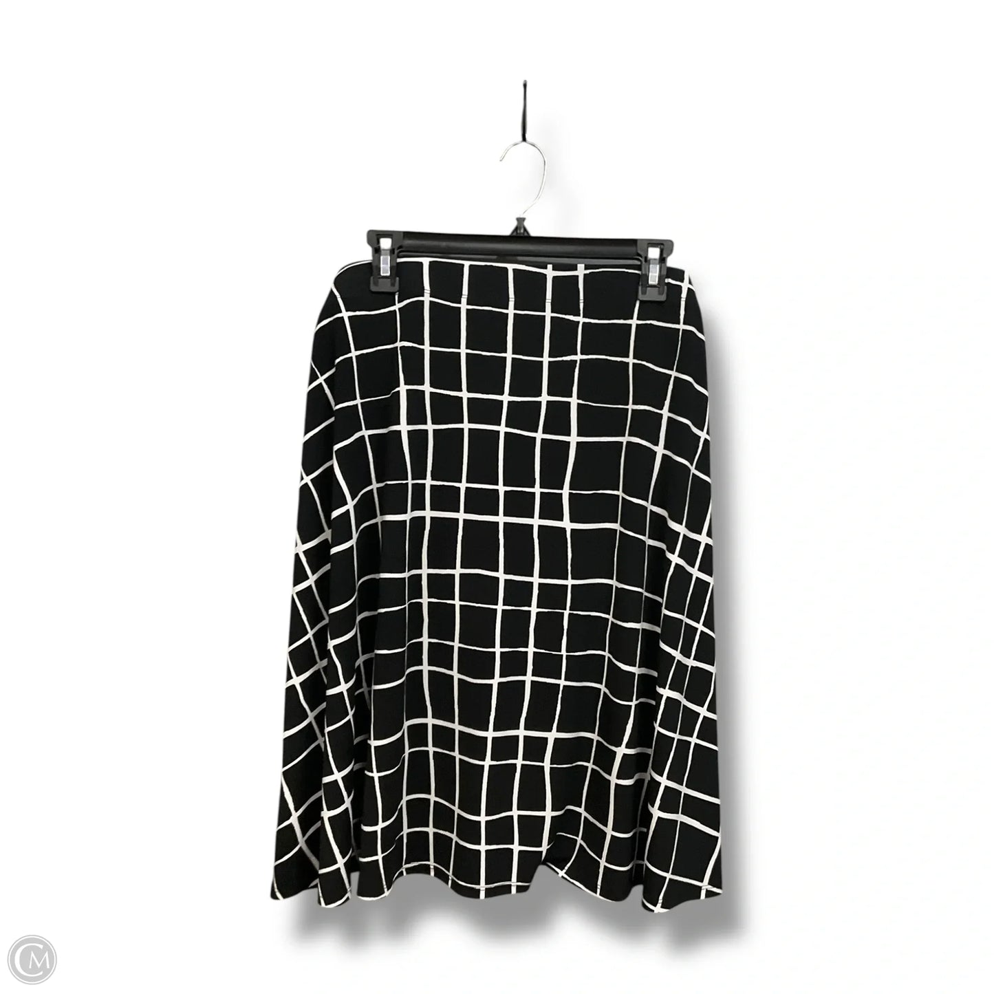 Skirt Midi By Chicos In Black & White, Size: Xl