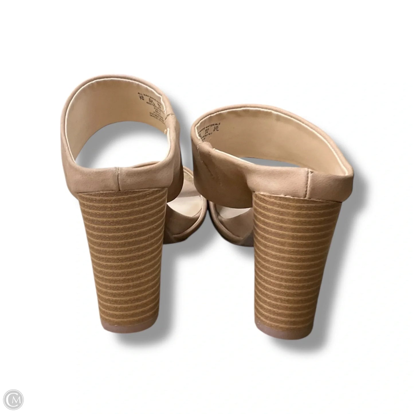 Sandals Heels Block By Metaphor In Tan, Size: 7