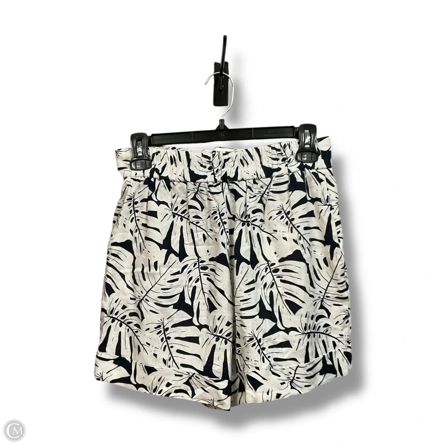 Shortalls By Clothes Mentor In Blue & White, Size: 2