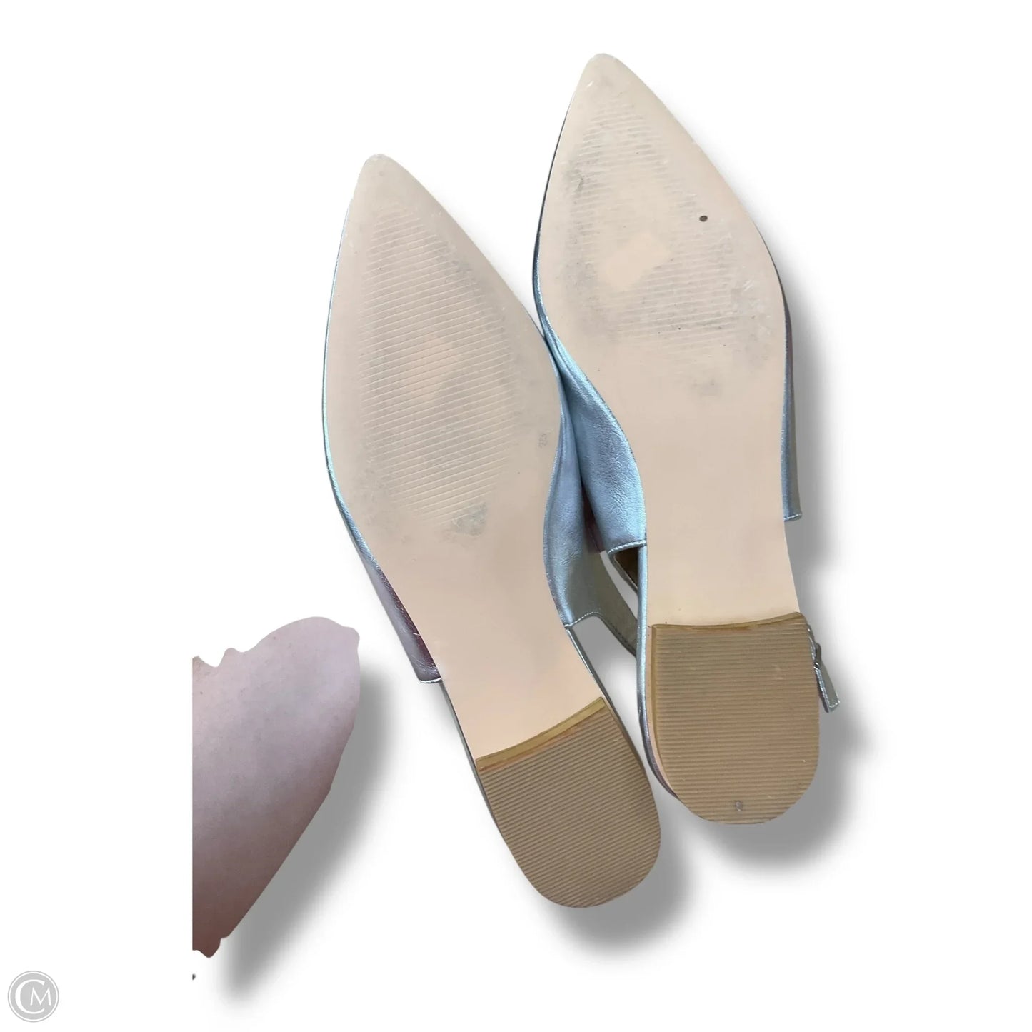 Shoes Flats By Ellos In Silver, Size: 9