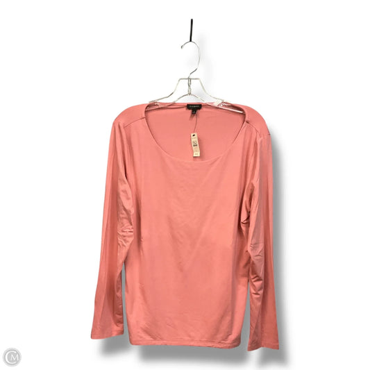 Top Long Sleeve By Talbots In Pink, Size: L