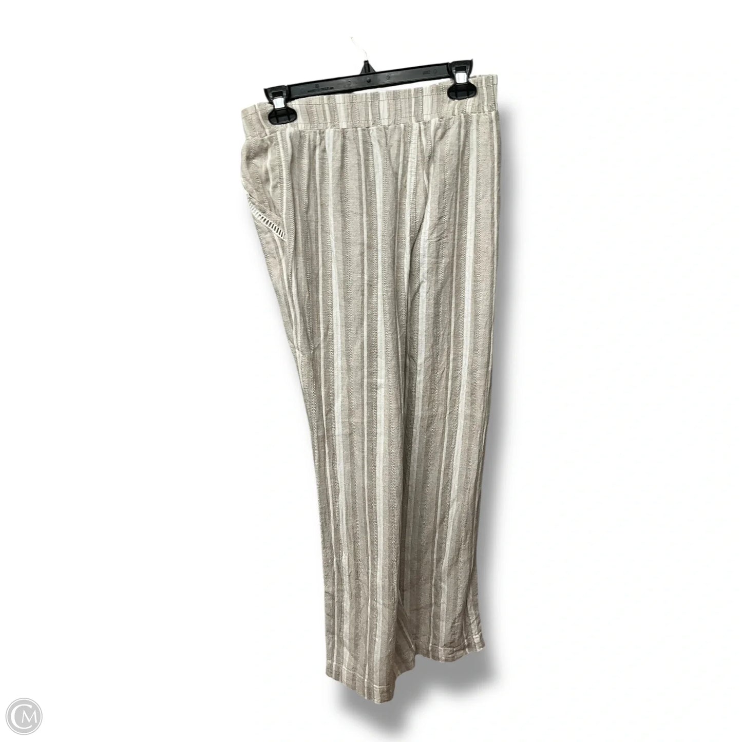 Pants Linen By Briggs In Striped Pattern, Size: M