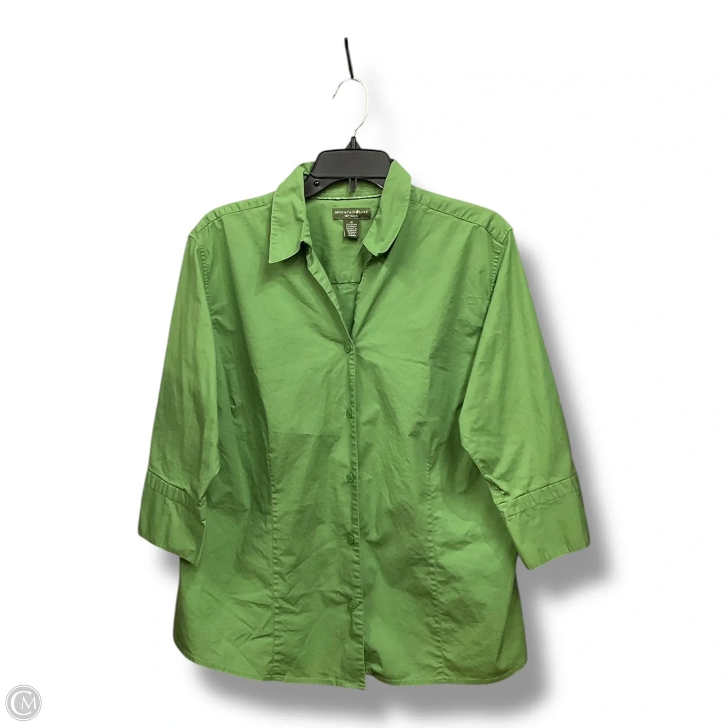 Blouse 3/4 Sleeve By Mountain Lake In Green, Size: 1x