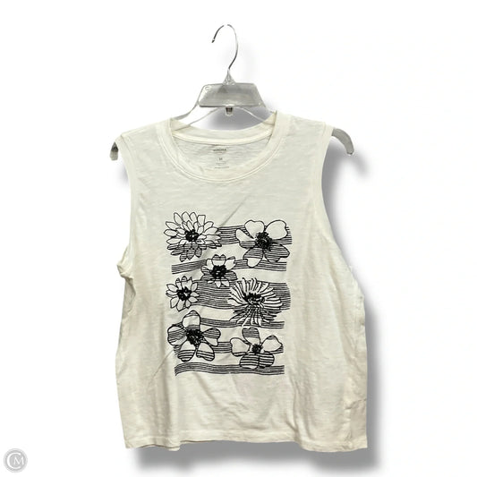 Top Sleeveless By Sonoma In Cream, Size: M