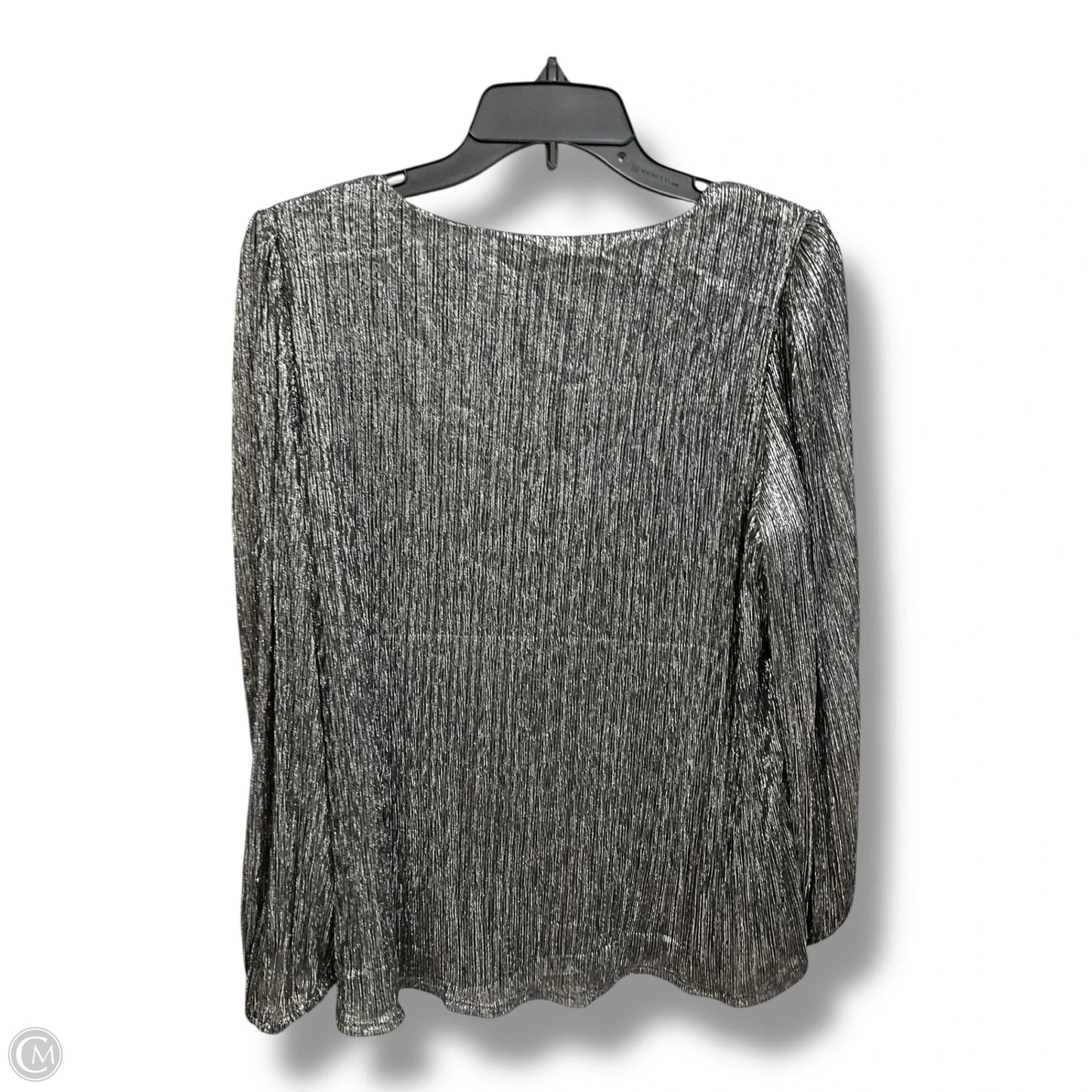 Top Long Sleeve By Nine West In Silver, Size: L