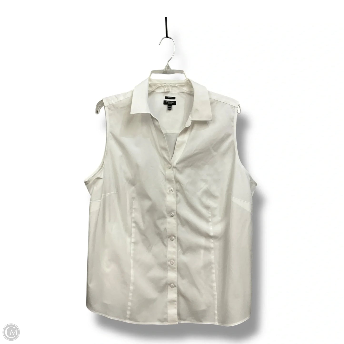 Top Sleeveless By Talbots In White, Size: 2x