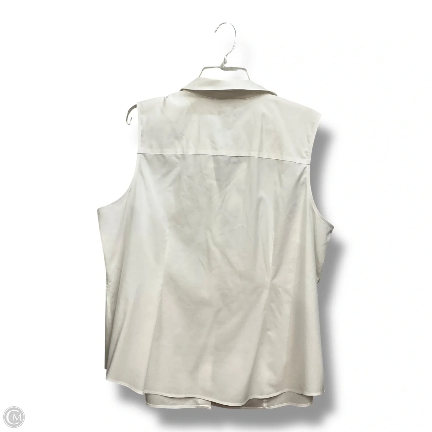 Top Sleeveless By Talbots In White, Size: 2x