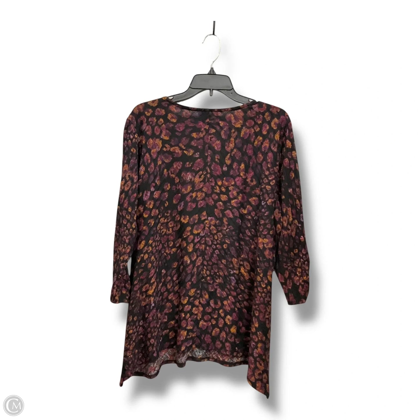 Top 3/4 Sleeve By Clothes Mentor In Animal Print, Size: 2x