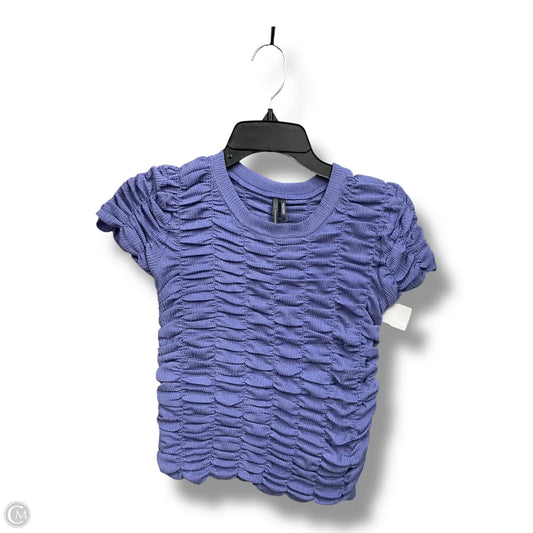 Top Short Sleeve By Anthropologie In Purple, Size: Xs