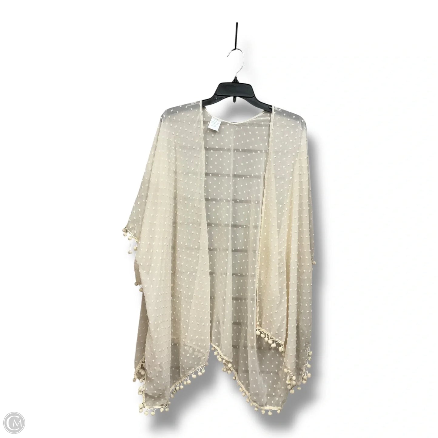 Kimono By Clothes Mentor In Cream, Size: Osfm
