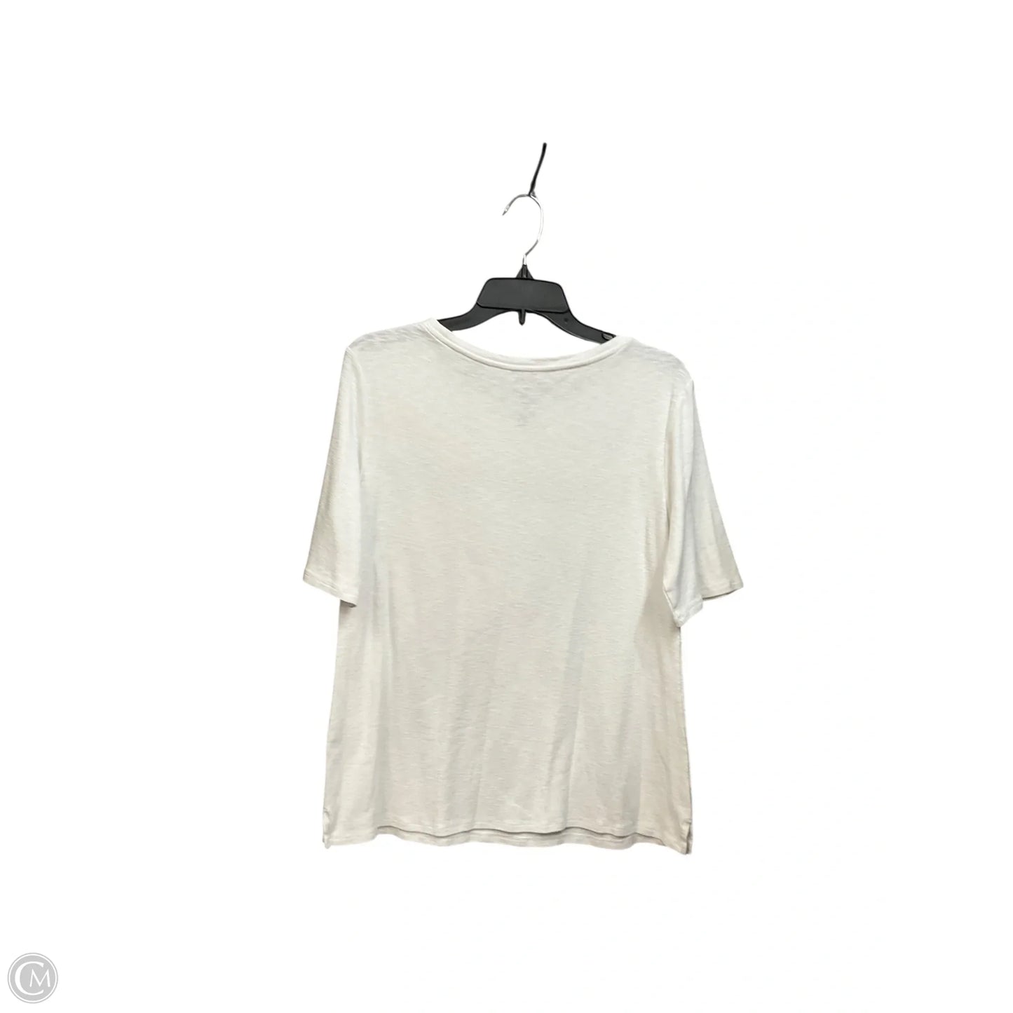Top Short Sleeve By Croft And Barrow In White, Size: M