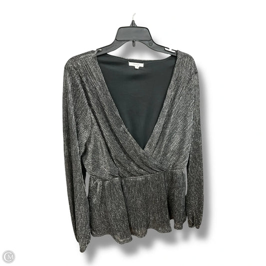 Top Long Sleeve By Maurices In Silver, Size: Xl