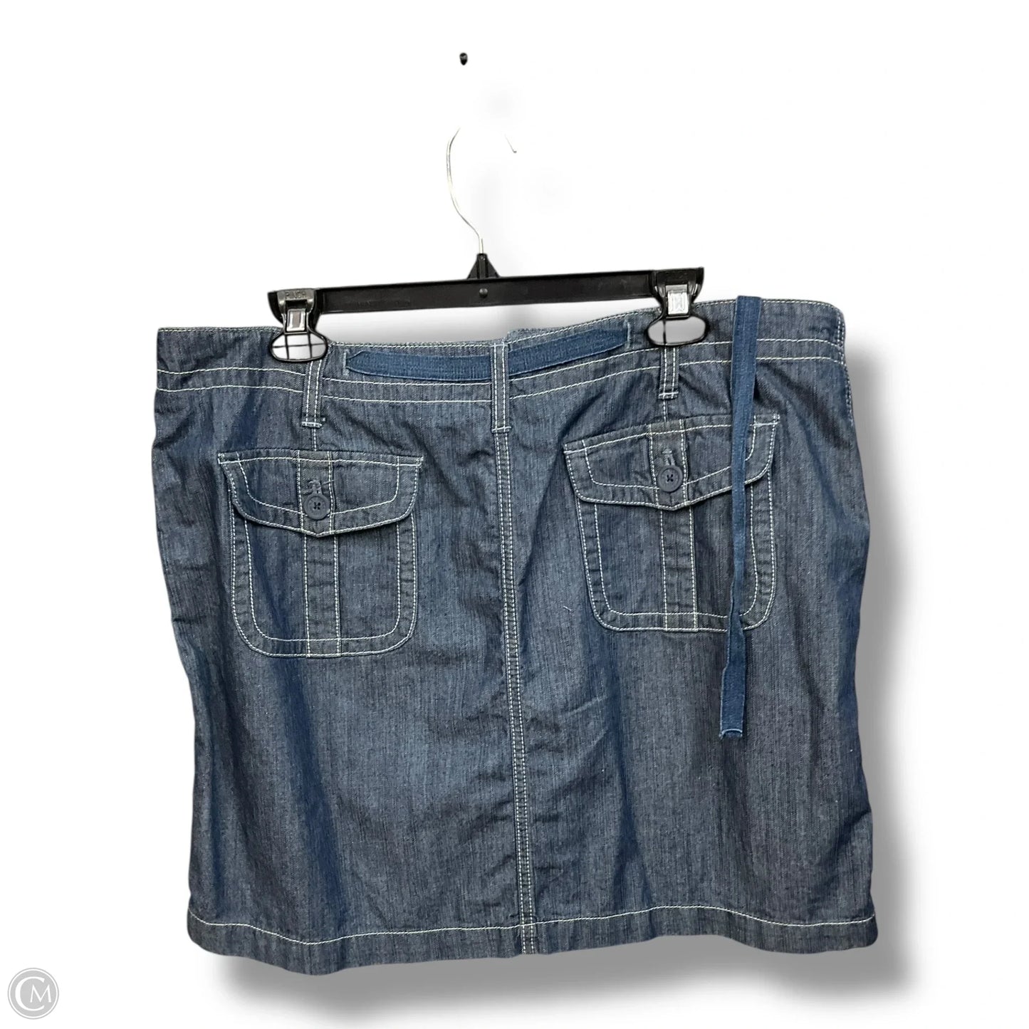 Skirt Mini & Short By New York And Co In Blue Denim, Size: Xxl