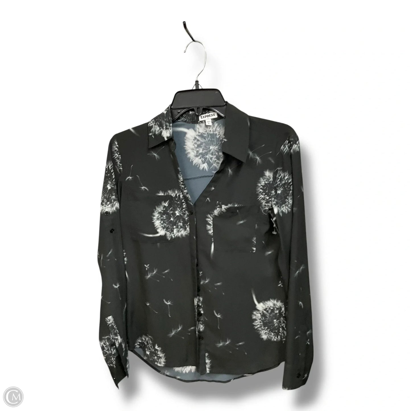 Blouse Long Sleeve By Express In Green, Size: S