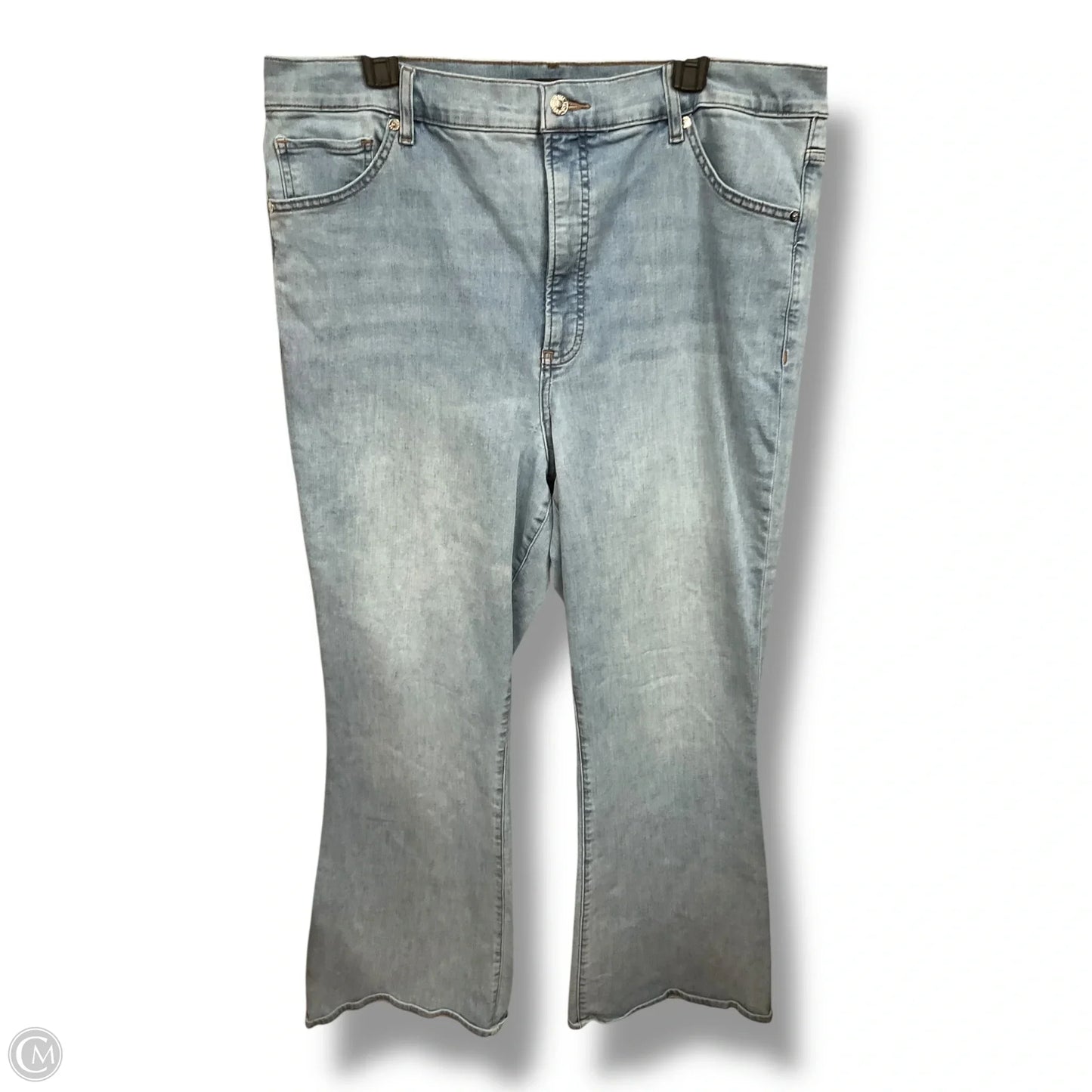 Jeans Flared By Express In Blue Denim, Size: 18
