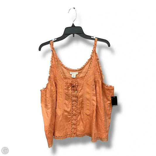 Top Sleeveless By Torrid In Peach, Size: 2x