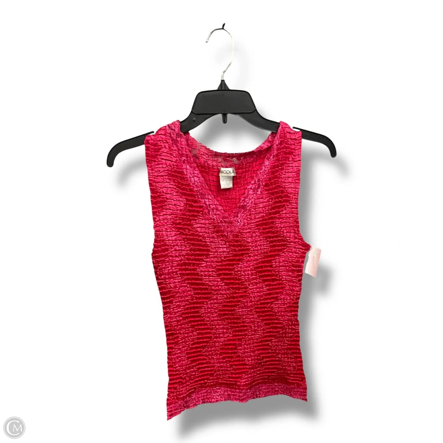 Top Sleeveless By Nicola In Pink, Size: S