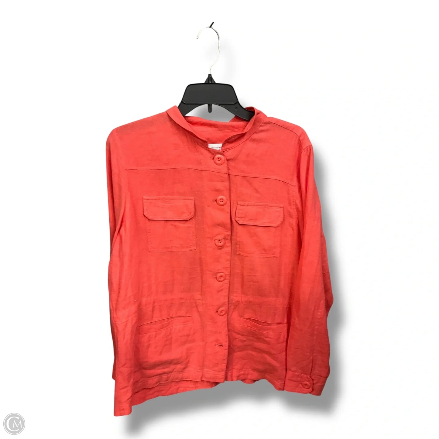 Blouse Long Sleeve By Christopher And Banks In Coral, Size: M