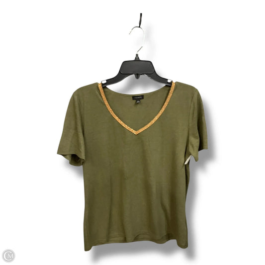 Top Short Sleeve By Talbots In Green, Size: M